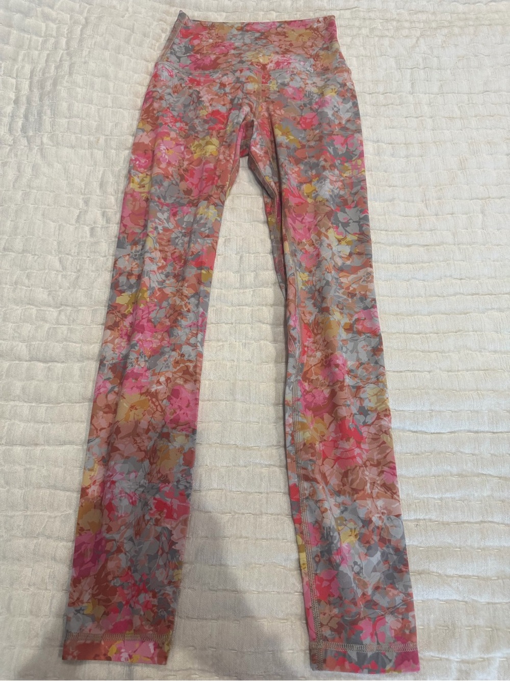 lululemon athletica Pink Floral Print Leggings